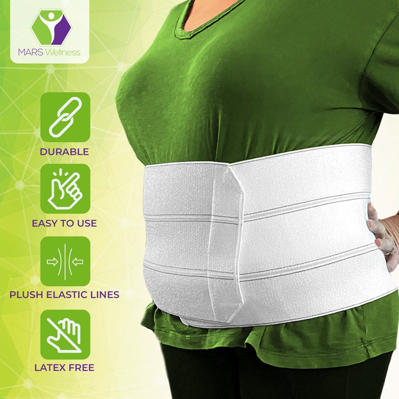 MARS WELLNESS Premium Plus Size Bariatric Abdominal Binder - 9" 3 Section/Panel - Bariatric Binder Abdominal Brace for Men or Women - XL - Up to 45" - Image 3